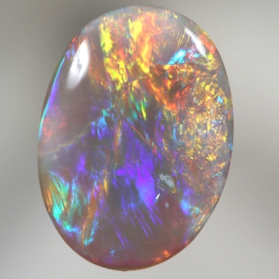 SOLID SEMI BLACK OPAL Flaming with bright and rich colours